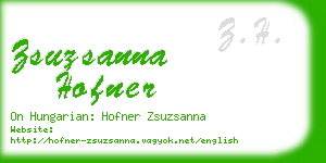 zsuzsanna hofner business card